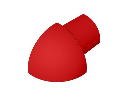 SP15 vnější růžek k ukončovací liště C, PVC červená, 6 mm, 6 ks