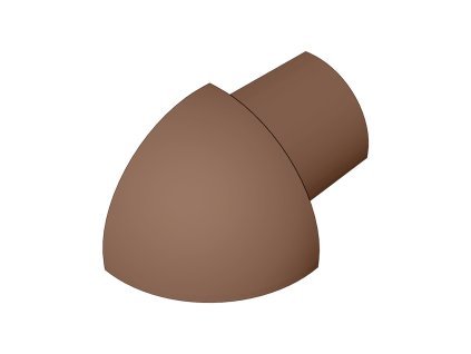 SP15 vnější růžek k ukončovací liště C, PVC bronzová metalíza, 8 mm, 6 ks