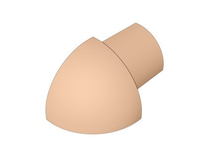 SP15 vnější růžek k ukončovací liště C, PVC broskev, 8 mm, 6 ks