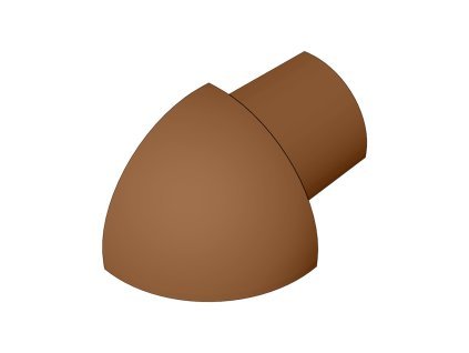 SP15 vnější růžek k ukončovací liště C, PVC tm. karamel, 8 mm, 6 ks