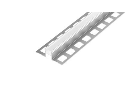 DL7/3 dilatační lišta s 1/2 polyuretanem, hliník + PU bílá, 16,5 mm, 2,5 m
