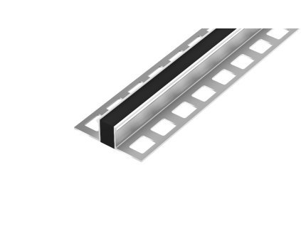 DL7/5 dilatační lišta s výplní, hliník + PU černá, 8 mm, 2,5 m