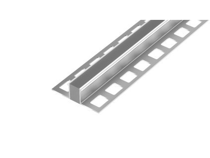 DL7/5 dilatační lišta s výplní, hliník + PU šedá, 12,5 mm, 2,5 m