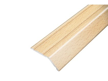 AP6 nájezdová lišta samolepící B, hliník+fólie buk, v: 14 mm, d: 2,7 m