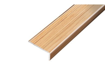 AP5 schodová lišta samolepící B, hliník+fólie dub, v: 10 mm, š: 25 mm, d: 0,9 m