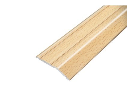 AP6 nájezdová lišta samolepící B, hliník+fólie buk, v: 8 mm, d: 0,9 m