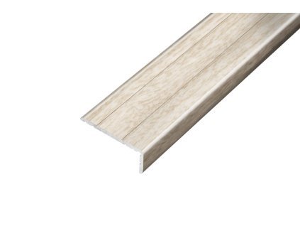 AP5 schodová lišta samolepící B, hliník+fólie dub šedý, v: 10 mm, š: 25 mm, d: 0,9 m