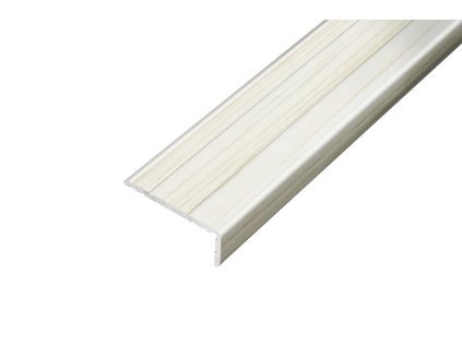 AP5 schodová lišta samolepící B, hliník+fólie dub šedobílý, v: 10 mm, š: 25 mm, d: 2,7m