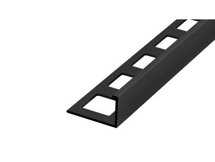 SP6/1 ukončovací lišta L, AAR, PVC černá, 10 mm, 2,5 m