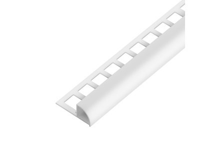 SP15/1 ukončovací lišta C, s vymezovačem, PVC briliant bílá, 10 mm, 2,5 m