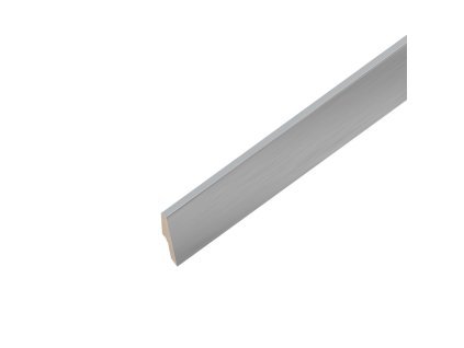 AP34 soklová lišta TYP 13, MDF + fólie broušené stříbro, 40 mm, 18 mm, 2,7 m