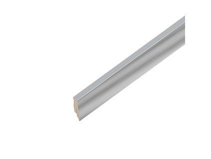 AP34/1 soklová lišta TYP 06, MDF + fólie broušené stříbro, 60 mm, 13 mm, 2,7 m