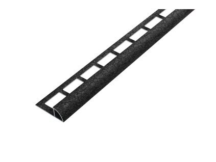 SP14/2 ukončovací lišta C, hliník lakovaný černá kůže, 12,5 mm, 2,5 m