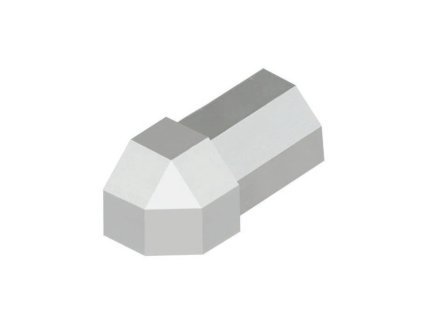 SP14/1 vnější růžek k ukončovací liště C, hliník elox stříbrná, 10 mm, 2 ks