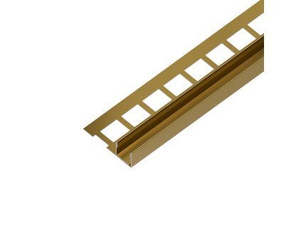 EX1/KP7/1 profil pro vsazení skla, nerez V2A RAL1036 perleťová zlatá lesklá, 11 mm, 2,5 m