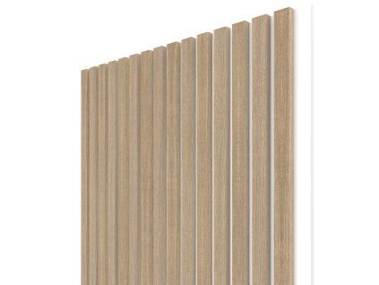 WALL CONCEPT akustický panel Dub Butterscotch, bílý filc, 2750x604x21 mm