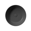 KUBE X keramické umyvadlo na desku, průměr 45cm, černá mat