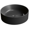 KUBE X keramické umyvadlo na desku, průměr 45cm, černá mat