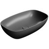 NUBES keramické umyvadlo na desku 60x38cm, černá mat