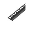 SP15/1 ukončovací lišta C, s vymezovačem, PVC černá, 7 mm, 2,5 m