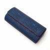 Hodinkové pouzdro - modrá eko-kůže, červený interiér  Watch roll, watch pouch, watch case, hodinkove pouzdro, pouzdro na hodinky, cestovni pouzdro na hodinky, cestovni hodinkove pouzdro