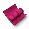 Hodinkové pouzdro - černá kůže, fialový interiér  Watch roll, watch pouch, watch case, hodinkove pouzdro, pouzdro na hodinky, cestovni pouzdro na hodinky, cestovni hodinkove pouzdro