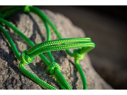 Provazová ohlávka NEON Zelená