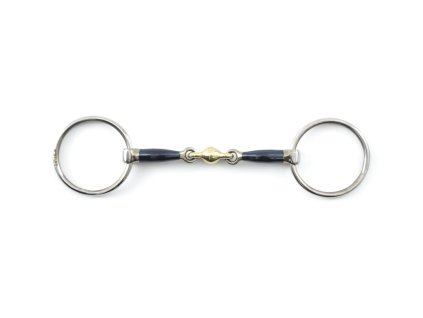 9 PE Sport Blue Sweet Iron Loose Ring Snaffle with Brass Alloy Lozenge x900