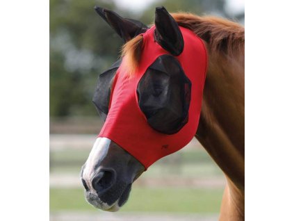 Elastická maska na uši Premier Equine Comfort Tech Lycra Red