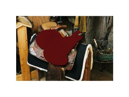 engel reitsport lammfell sattelsitzbezug western mit horn sabez3 bordeaux