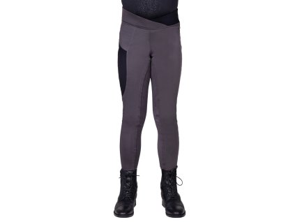 Dětské jezdecké leginy QHP Djune s gripem po celé délce Junior