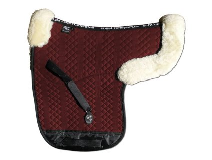 engel reitsport lammfell satteldecke sadek2 bordeaux med natur d dressur
