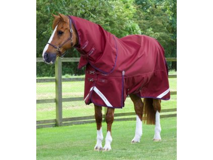 Výběhová deka Premier Equine Titan 50g Burgundy s krkem