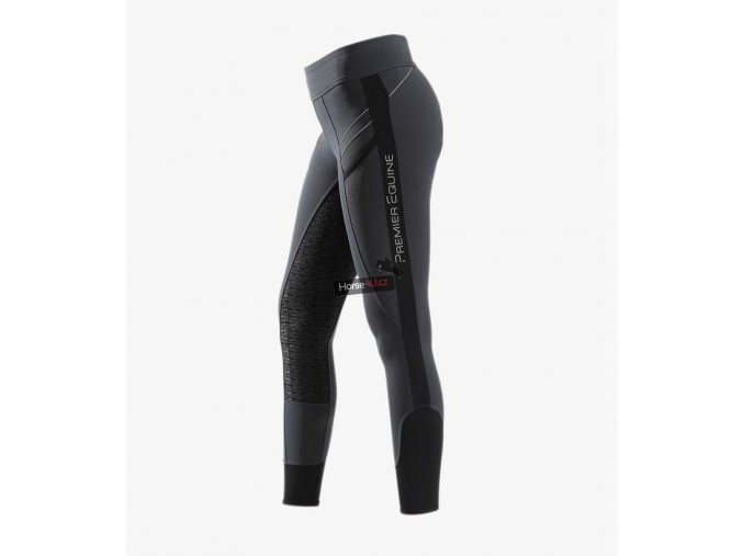 Ronia Ladies Full Seat Gel Pull On Riding Tights Charcoal 1 1024x