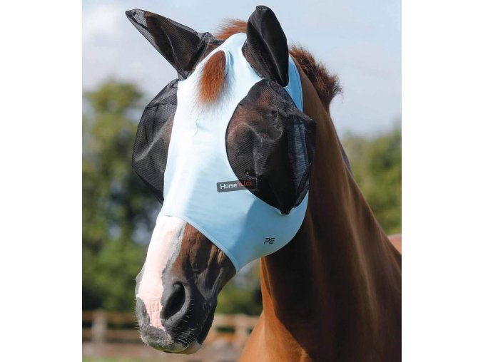 Elastická maska na uši Premier Equine Comfort Blue