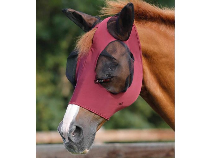 Elastická maska na uši Premier Equine Comfort Wine