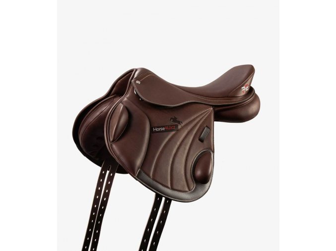 Deauville Leather Mono Flap Cross Country Saddle Brown 1 1024x