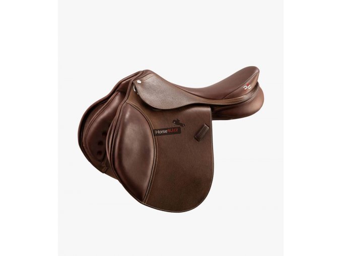 Lyon Leather Close Contact Jump Saddle Brown 1 1024x