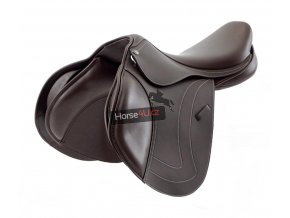 SS20 Prideaux Synthetic Close Contact Jump Saddle Brown 3 4 Front 72 RGB zoo