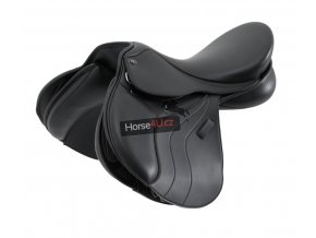 SS20 Foxhill Pony Synthetic GP Jump Saddle Black 3 4 Front 72 RGB zoom