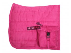 Podsedlová dečka PUFF PAD s kapsou Fuchsia