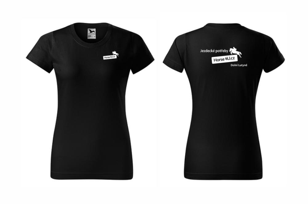 Dámské tričko BASIC Černé Barva: Černá, Varianta: XS