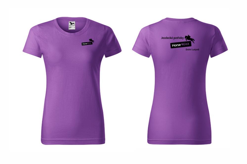 Dámské tričko BASIC Fialové Barva: Fialová, Varianta: M