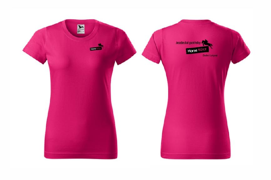 Dámské tričko BASIC Malinové Barva: Růžová, Varianta: S