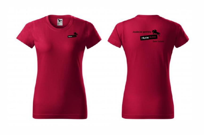 Dámské tričko BASIC Marlboro červené Barva: Červená, Varianta: S
