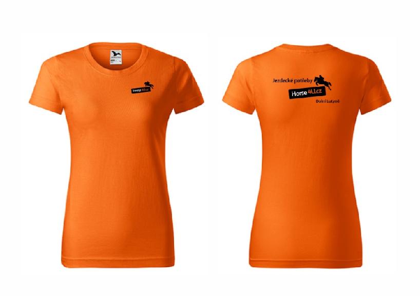 Dámské tričko BASIC Oranžové Barva: Oranžová, Varianta: S