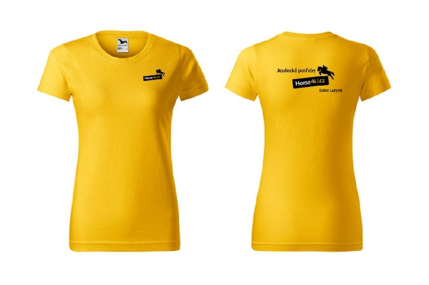 Dámské tričko BASIC Žluté Barva: Žlutá, Varianta: S