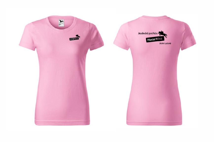 Dámské tričko BASIC Světle růžové Barva: Růžová, Varianta: XL