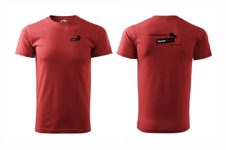 Pánské tričko BASIC Bordó Barva: Červená, Varianta: M