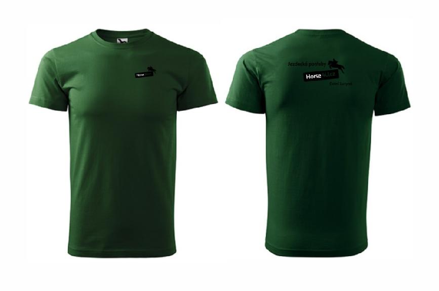 Pánské tričko BASIC Lahvově zelené Barva: Zelená, Varianta: XL